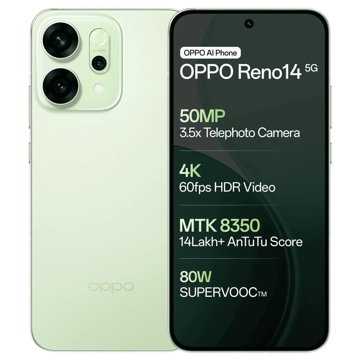 oppo Reno 14 5G - Mint Green / 8GB / 256GB