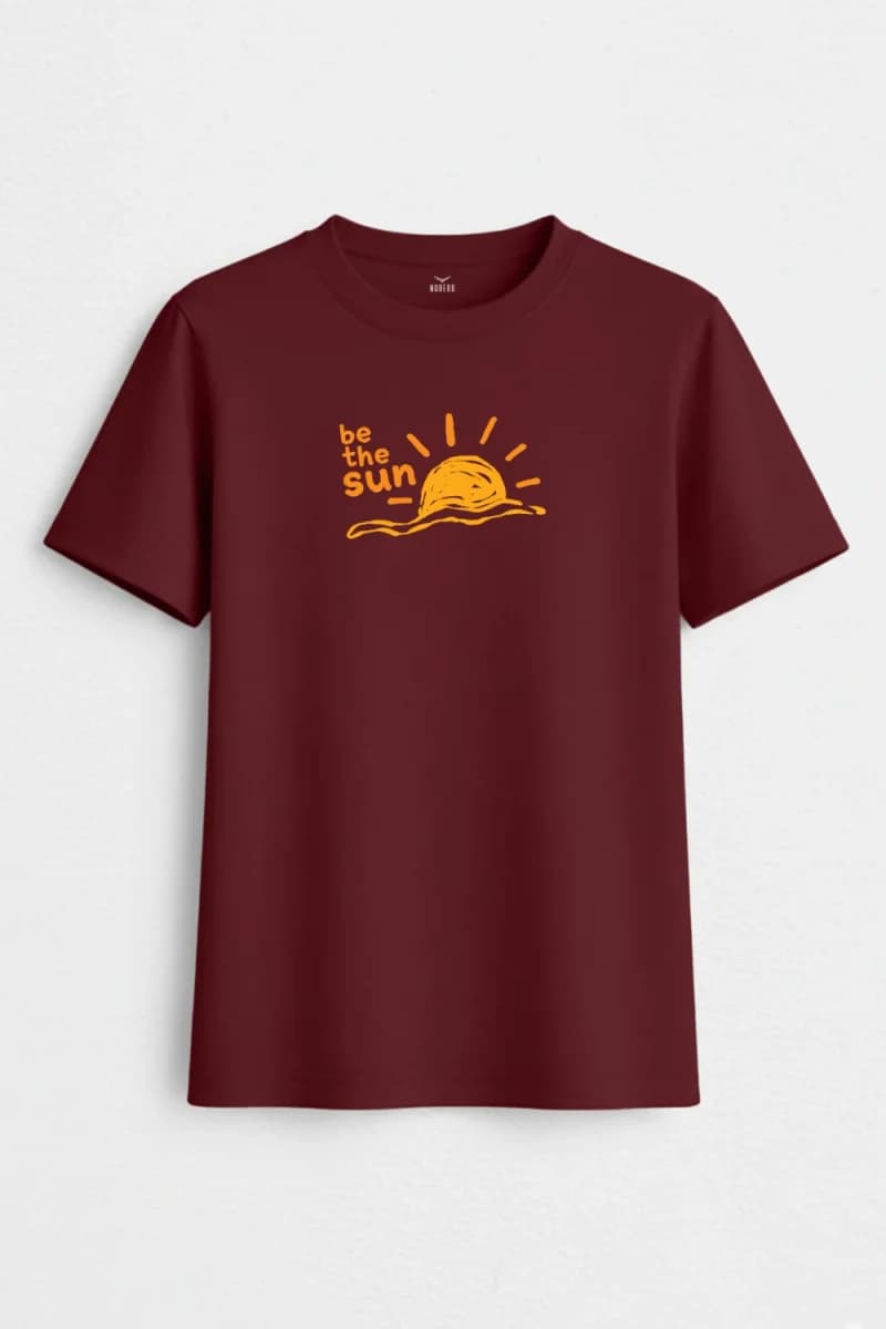 Nobero Be The Sun Women Classic Fit Tee - Wine Red / L
