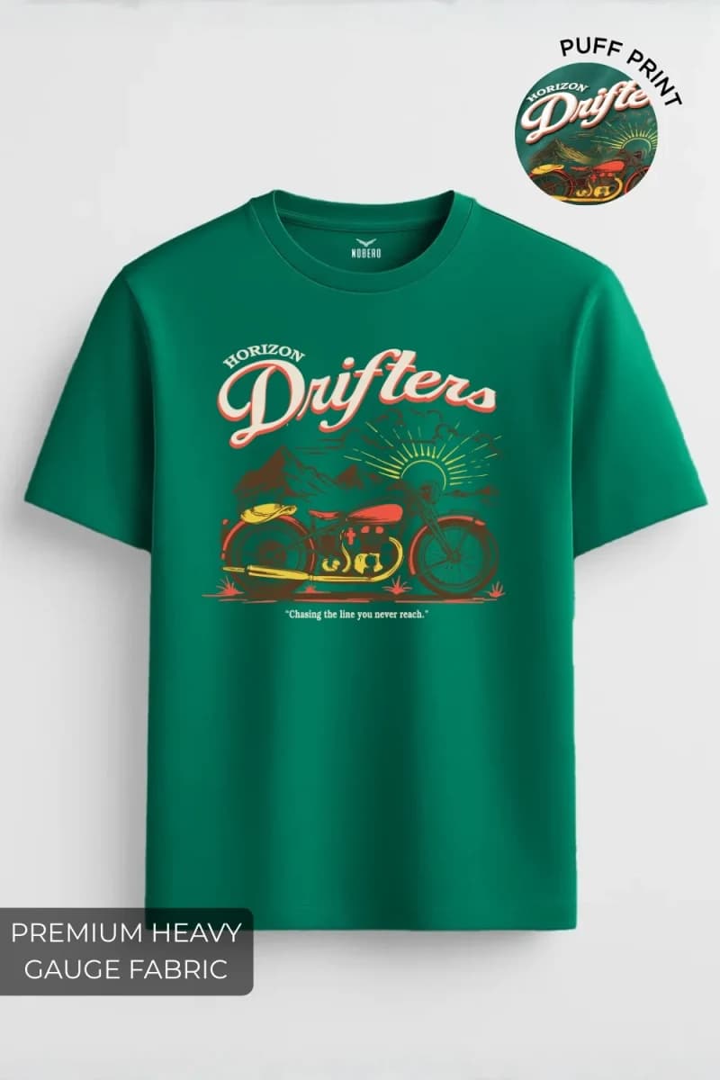 Nobero Horizon - Drifters Classic Fit T-Shirt - Jade Green / XL